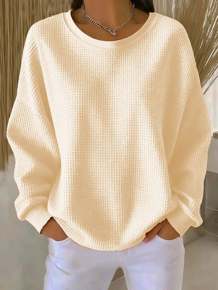 Willow | Women's Relaxed-Fit Textured Waffle-Knit Jumper 3
