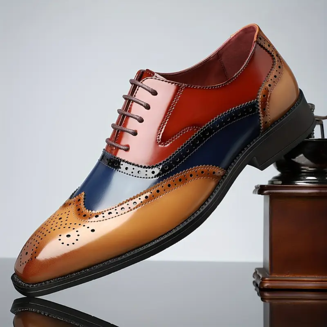 Winston | Brogue Dress Shoes Full Brogue Classic Wingtip Comfort Fit 0