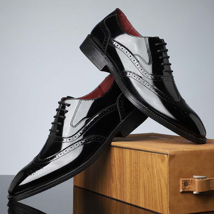 Winston | Brogue Dress Shoes Full Brogue Classic Wingtip Comfort Fit 1