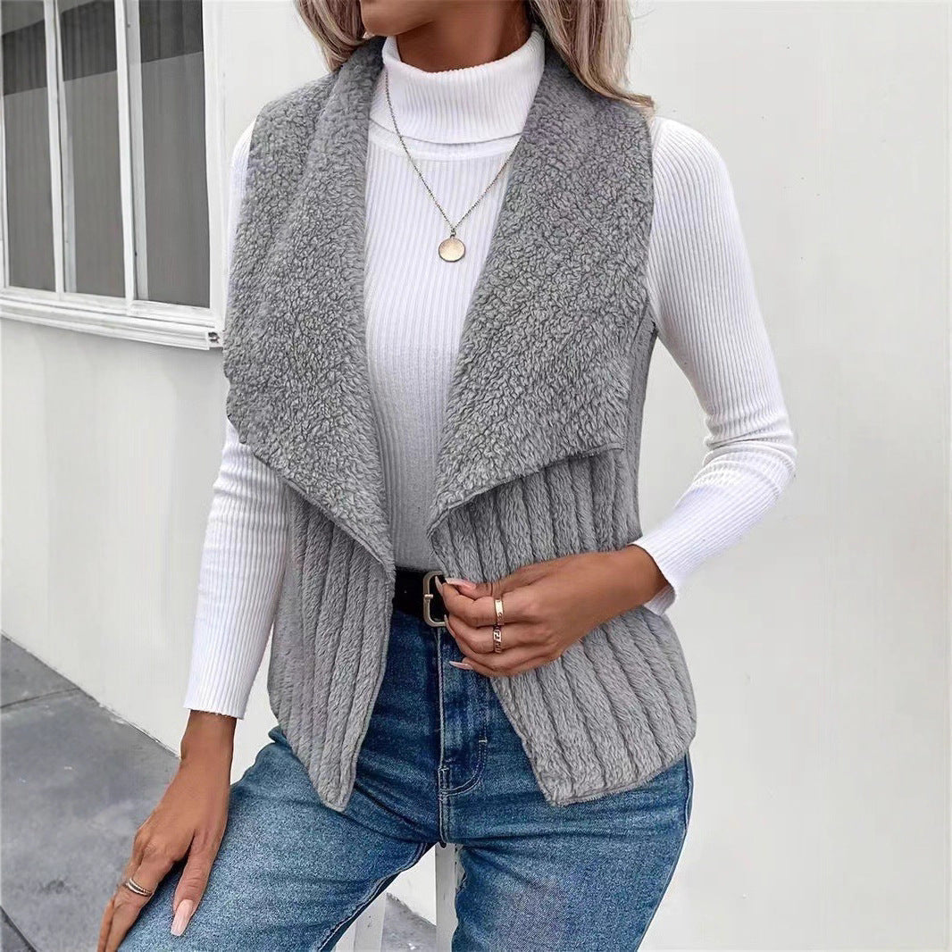 Women's vest made of soft faux fur Drune 3