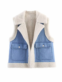 Franziska | Vintage Cozy Fleece-Lined Denim Outerwear Vest