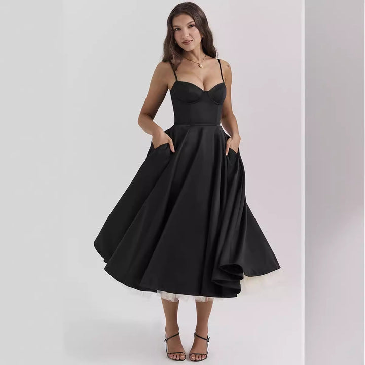Yliana | Elegant White Summer Dress – Romantic Bustier & Playful High-Low Tulle Midi Dress for Wedding Guests 2
