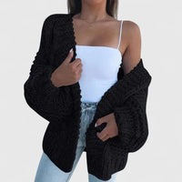 Lena | Cozy Textured Open-Front Knit Cardigan