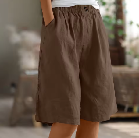Yvette | Women's Shorts Casual Oversized Breathable Cotton Fit 10