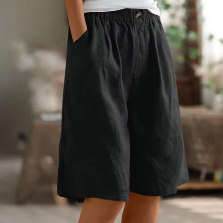 Yvette | Women's Shorts Casual Oversized Breathable Cotton Fit 9