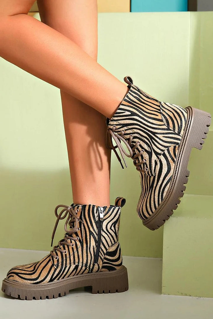 Zara | Bold And Edgy Zebra Print Boots 2