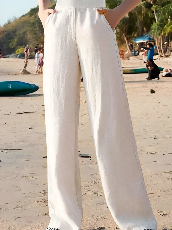 Zara | Timeless Pure Linen Wide Leg Pants