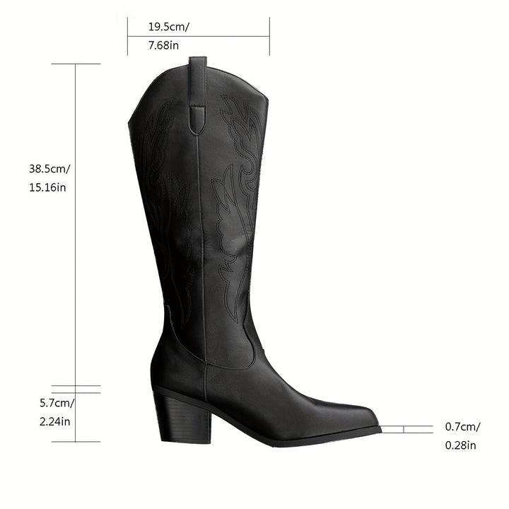Libby | Elegant Wide-Calf Cowboy Boots