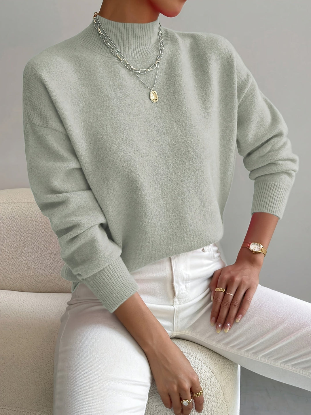 Charlotte | Elegant And Soft Turtleneck Knit Sweater