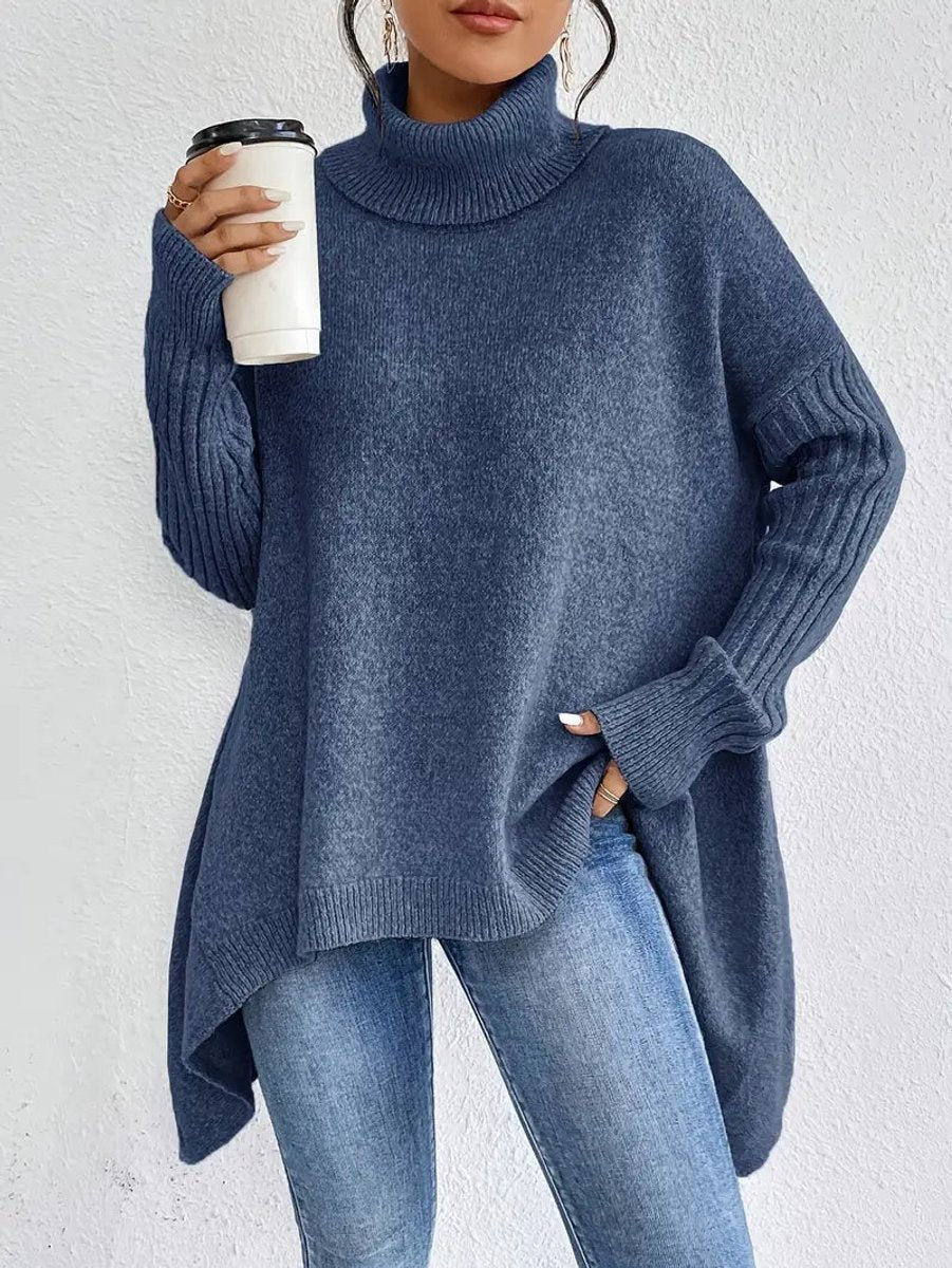 Greta | Turtleneck Sweater – Cozy Oversized Knit for Women