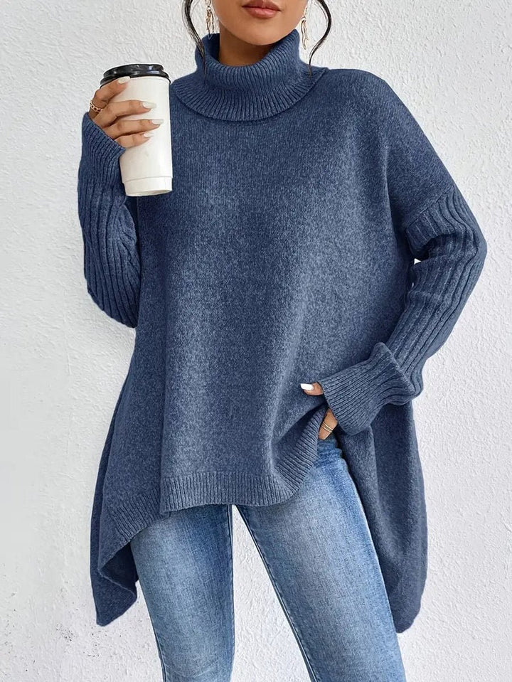Greta | Turtleneck Sweater – Cozy Oversized Knit for Women