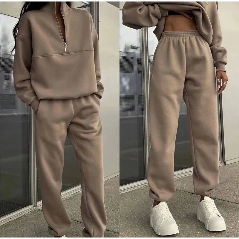 Chloe | Chic And Cozy High-Waisted Lounge Two Piece Set