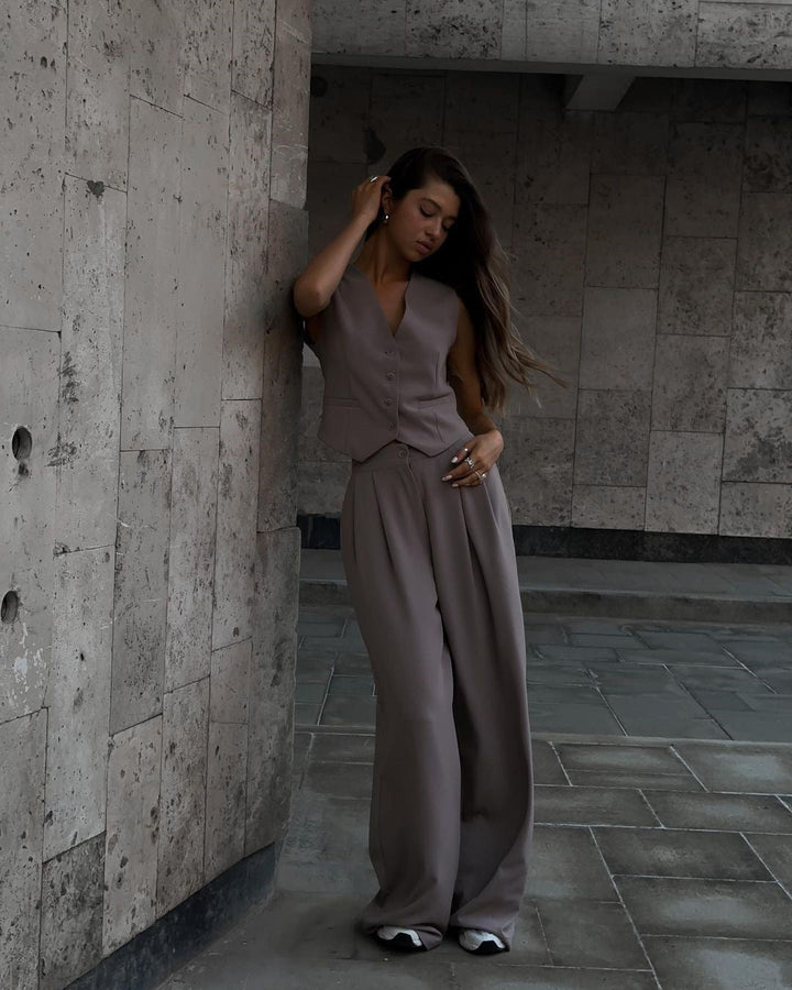 Charlotte | Modern And Versatile Pantsuit Two Piece Set