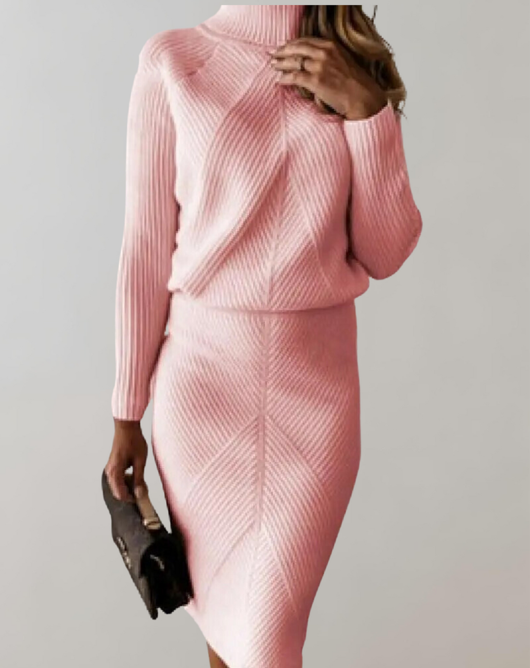 Victoria | Chic And Cozy Knit Turtleneck Two Piece Set
