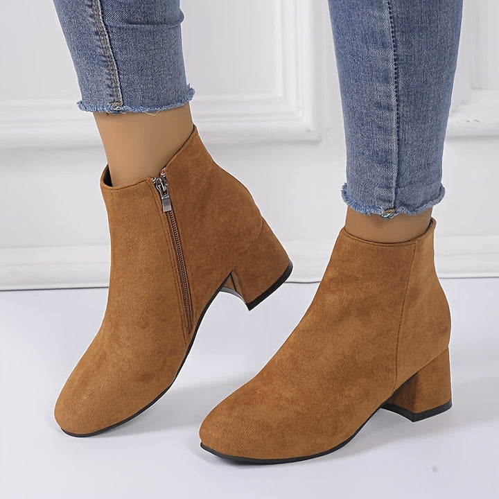 Franziska | Stilvolle Chelsea-Ankle-Boots mit Blockabsatz