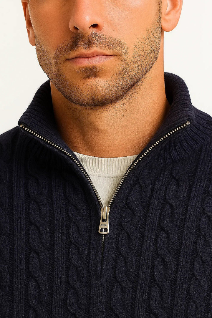 Konrad | Knitted Sweater – Classic Cable Design for Men