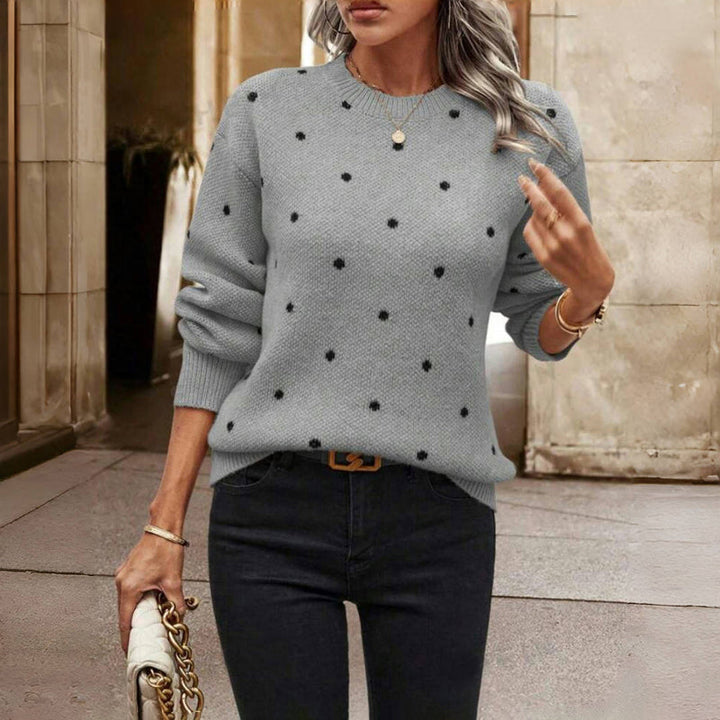 Marie | Elegant And Textured Dotted Knit Sweater