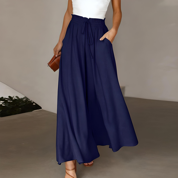 Maya | Elegant And Versatile Cotton Wide Leg Pants