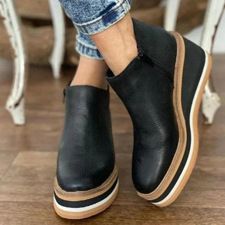 Maya | Retro-Inspired Platform Ankle Boots