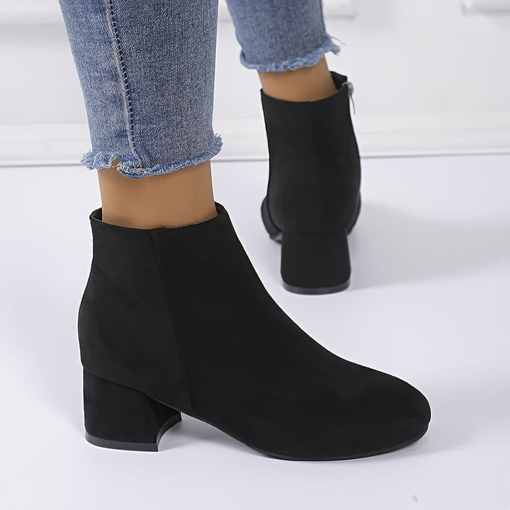 Franziska | Stilvolle Chelsea-Ankle-Boots mit Blockabsatz