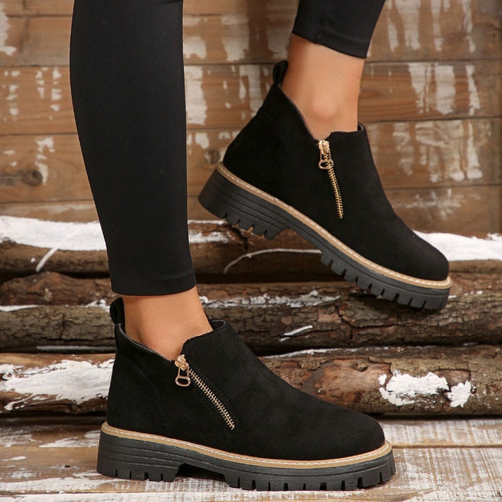 Lucy | Moderne Plateau-Ankle-Boots mit klobiger Profilsohle