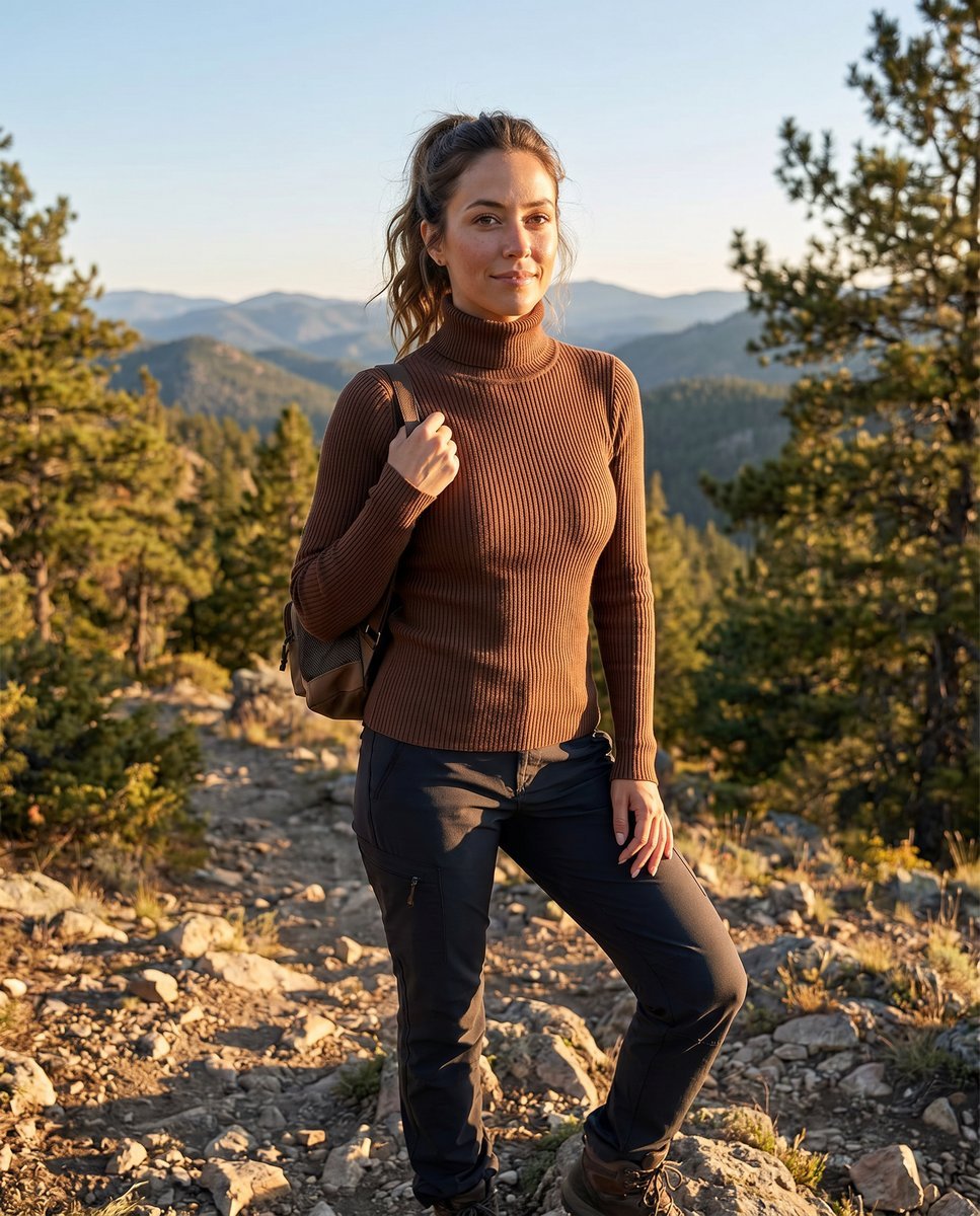 Marie | Turtleneck Sweater – Chic Ribbed Style for Women