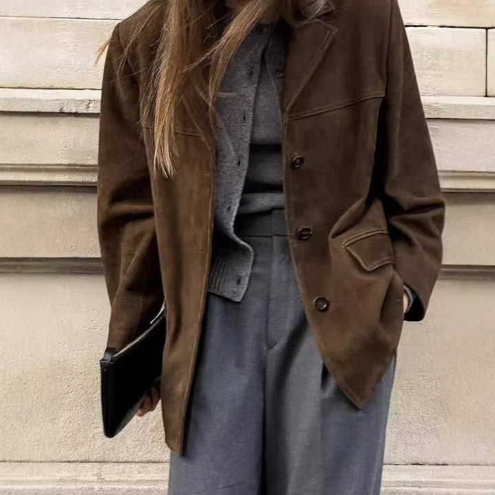 Christina | Luxurious Suede Blazer For Sophisticated Everyday Elegance