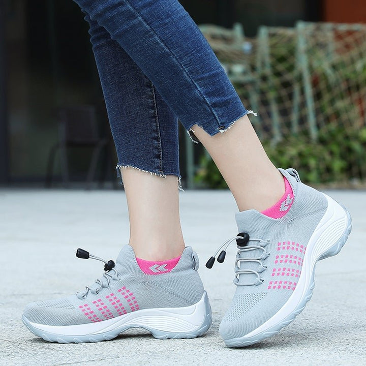 Isabella | Orthopedic Cushioned Platform Lace-Up Sneakers