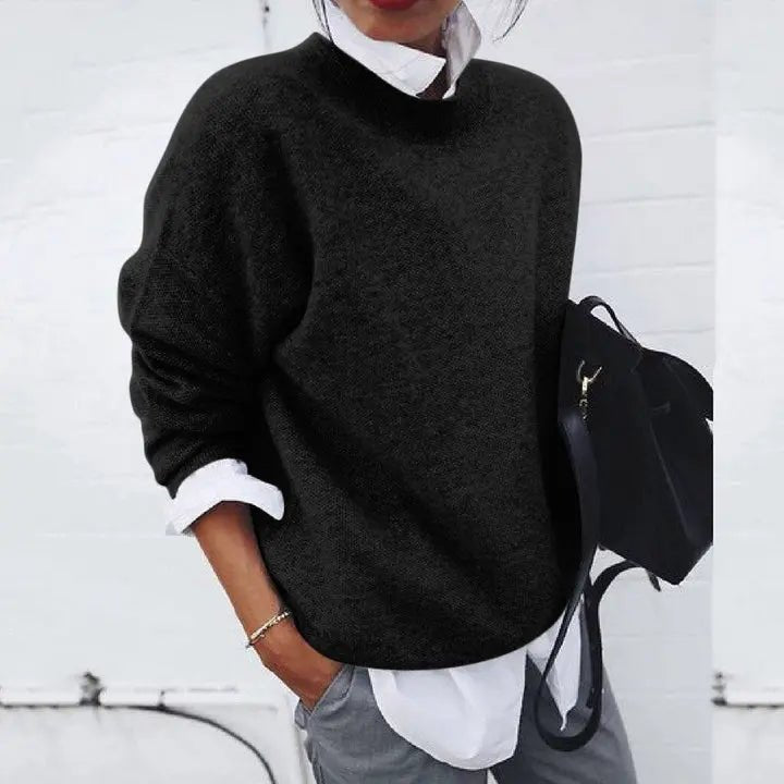 Amelia | Soft Cashmere Blend Crew Neck Sweater