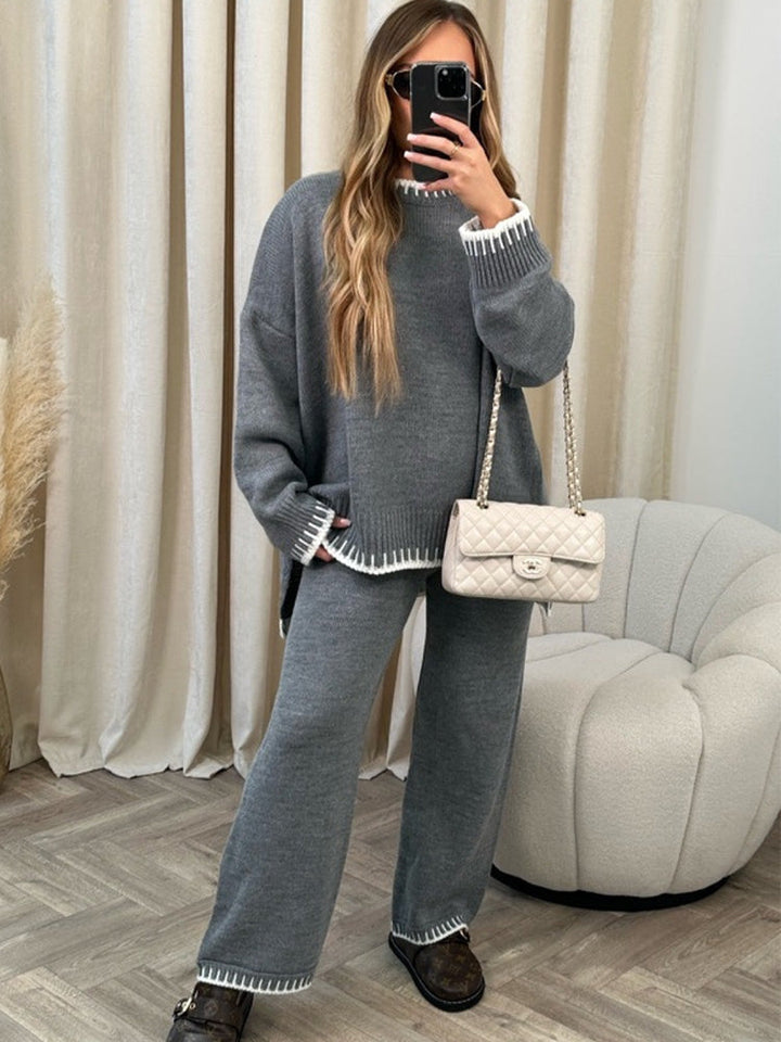 Tiffany | Cozy Knitted Sweater And Pants Two Piece Set