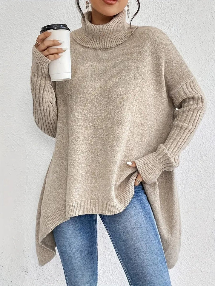 Greta | Turtleneck Sweater – Cozy Oversized Knit for Women