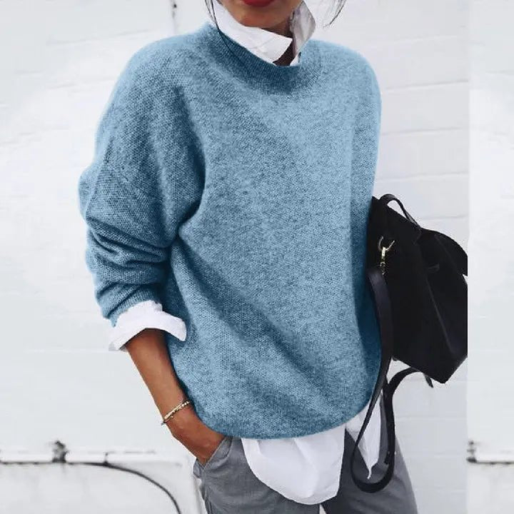 Amelia | Soft Cashmere Blend Crew Neck Sweater