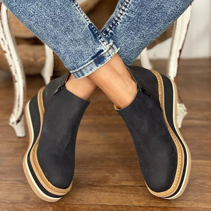 Maya | Retro-Inspired Platform Ankle Boots