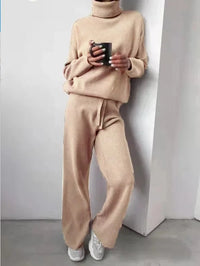 Seraphina | Completo confortevole e chic di due pezzi in maglia a collo alto