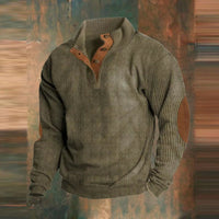Marcus | Retro Ribbed Button-Collar Knitted Sweater