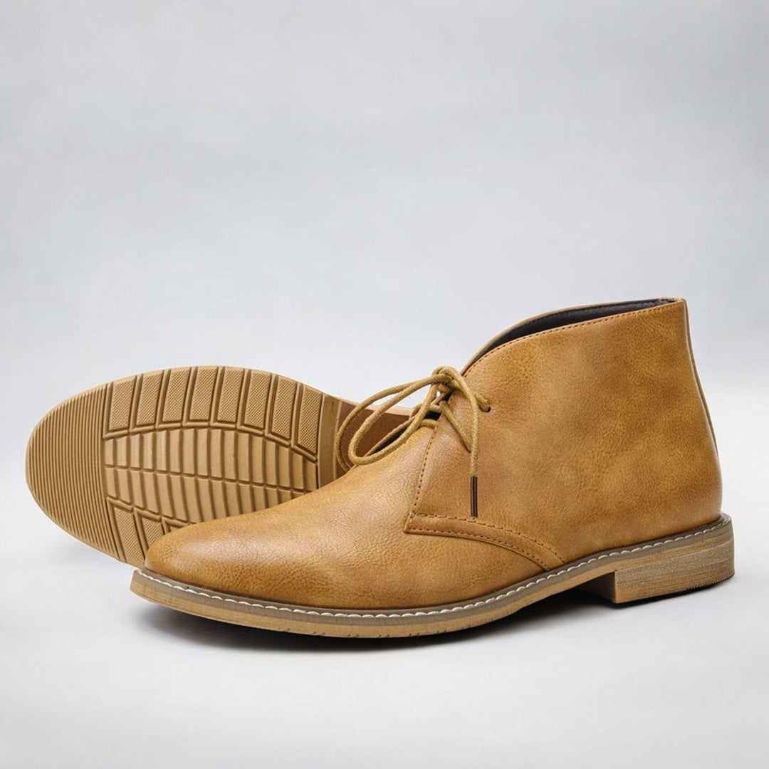 Daniel | Classic Orthopedic Synthetic Leather Chukka Men Boots