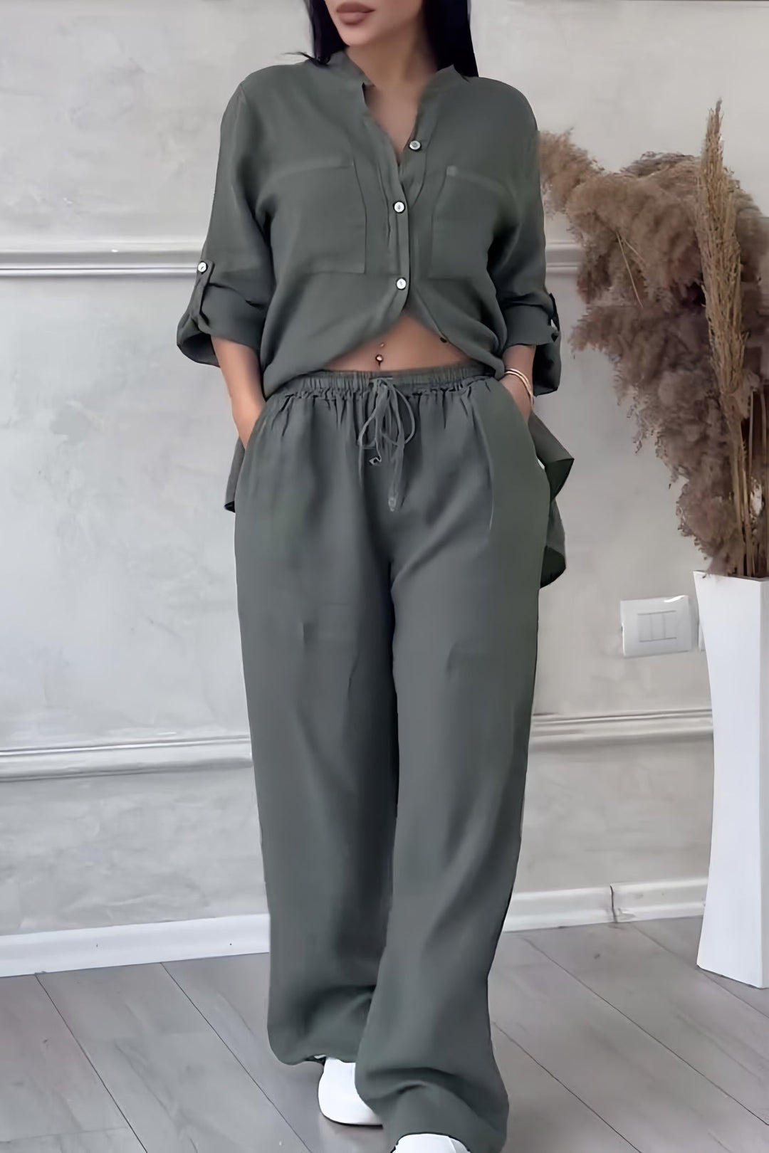 Amelia | Elegant And Breathable Linen Two Piece Set