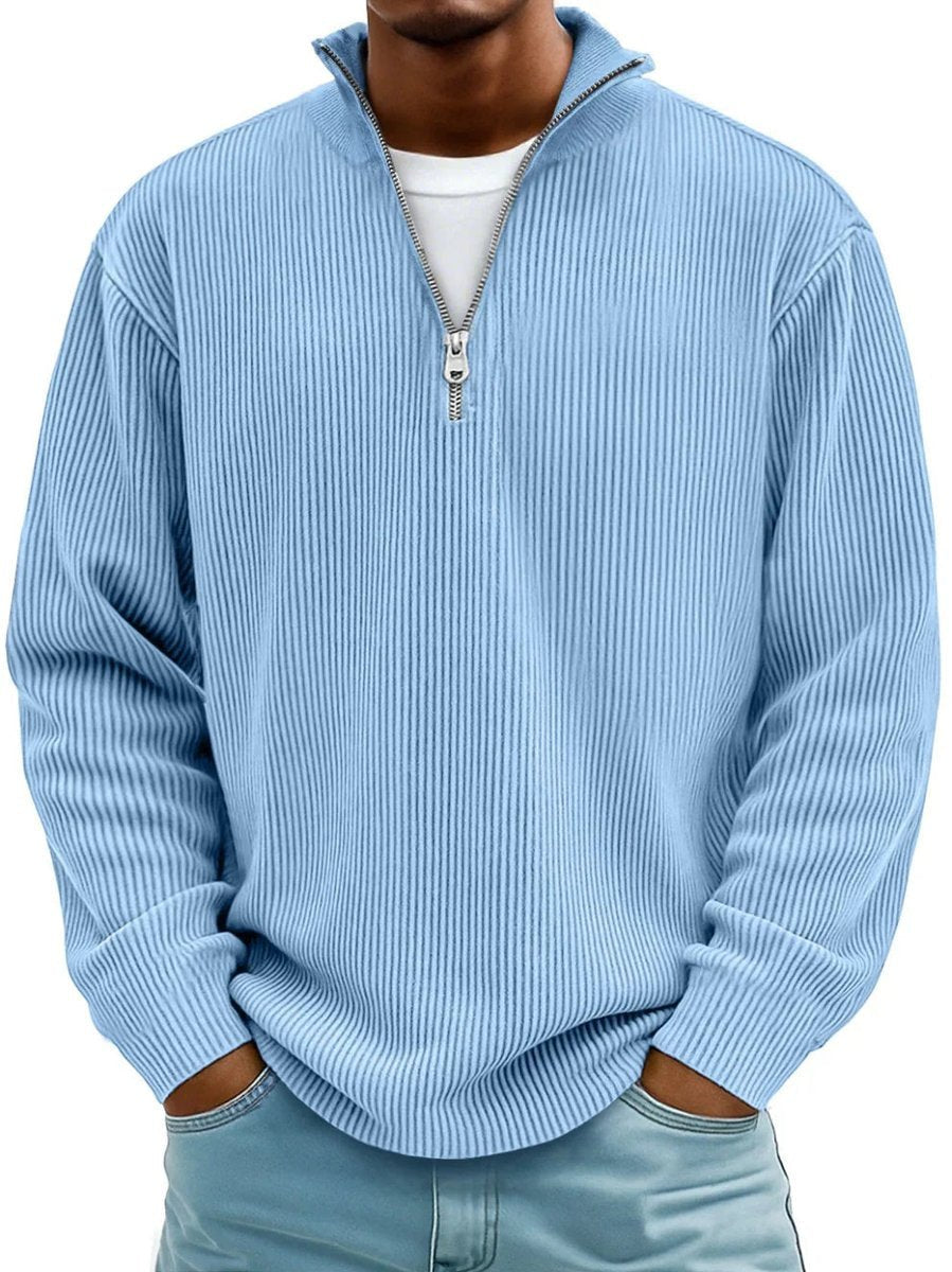 Simon | Knit Sweater – Casual Quarter-Zip Style for Men
