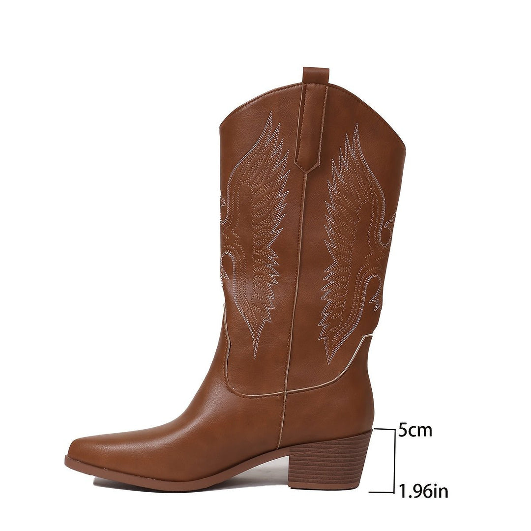 Tanja | Chic And Fashionable Wide Calf Cowboy Boots
