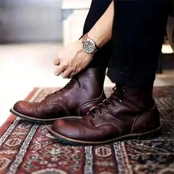 Sebastian | Bottines classiques orthopédiques pour homme en cuir, à bout rapporté et à lacets