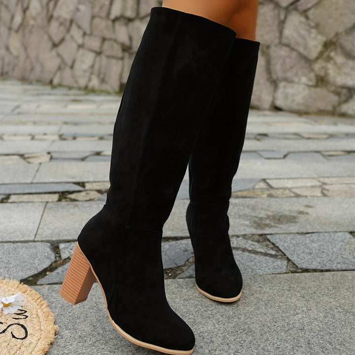 Mia | Chic Wide-Calf Knee-High Cowboy Boots