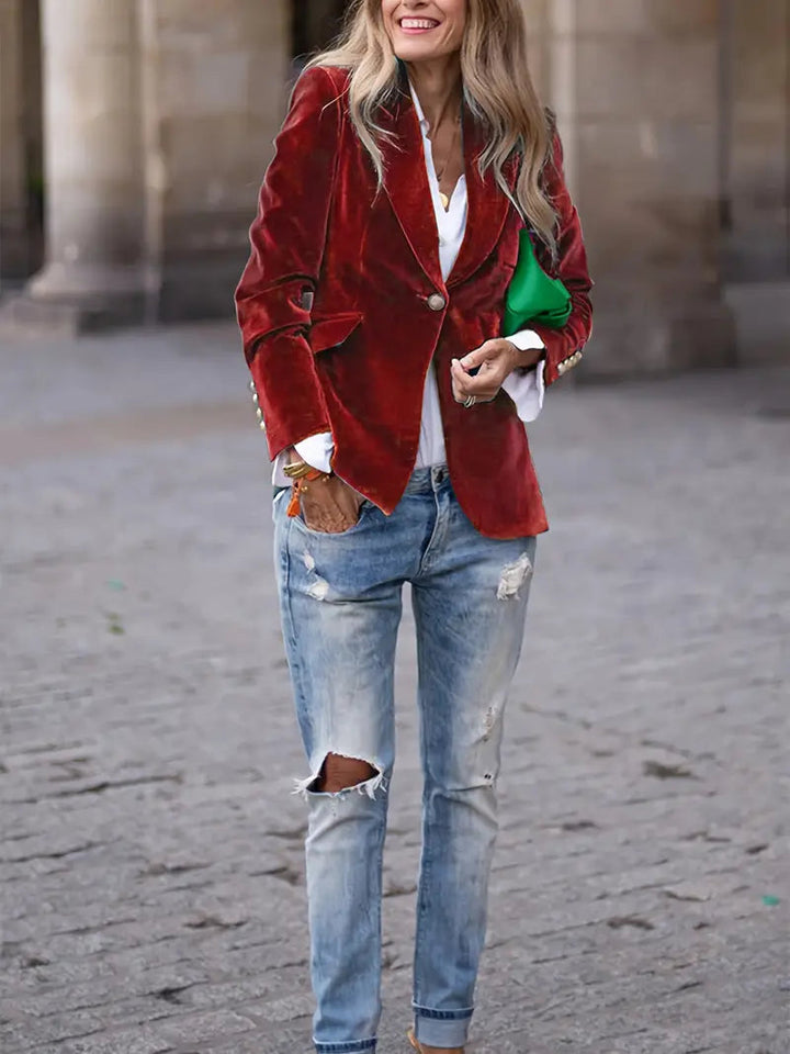 Victoria | Blazer in velluto lussuoso e chic