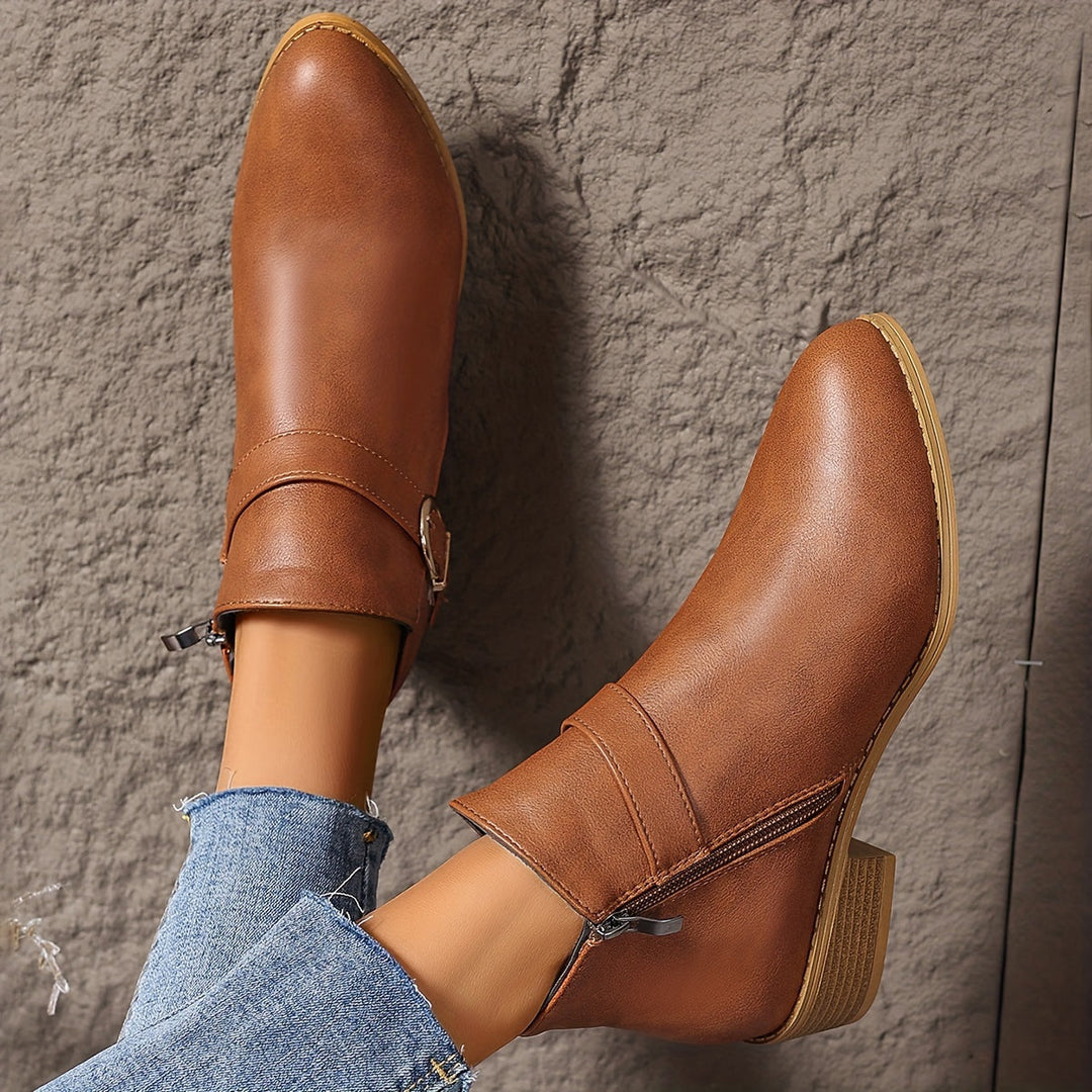 Angelika | Buckle-Detail Chelsea Ankle Boots