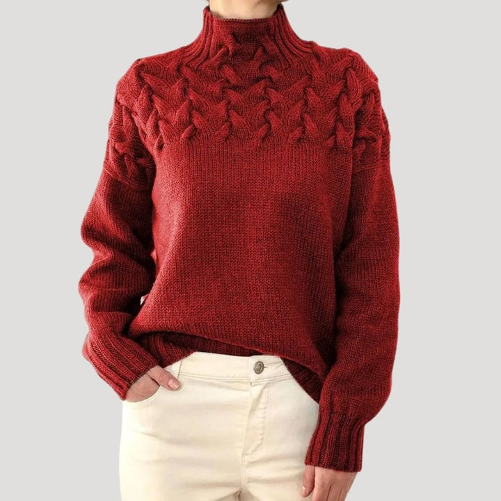 Sophie | Turtleneck Sweater with Cable Knit Design