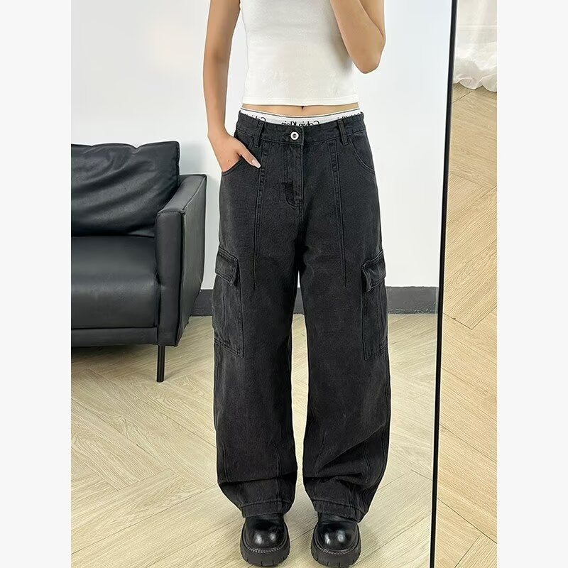 Chloe | Stylish And Comfortable Denim Cargo Pants