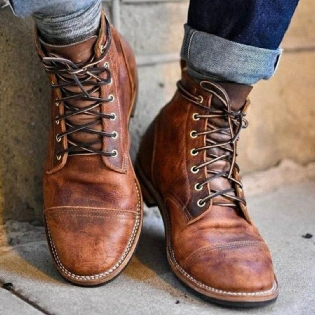 Sebastian | Bottines classiques orthopédiques pour homme en cuir, à bout rapporté et à lacets