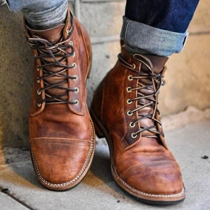 Sebastian | Bottines classiques orthopédiques pour homme en cuir, à bout rapporté et à lacets