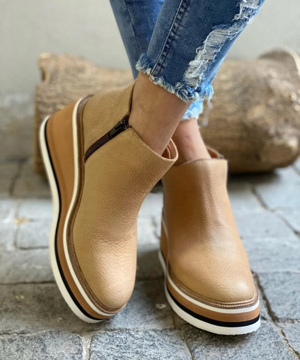 Maya | Retro-Inspired Platform Ankle Boots