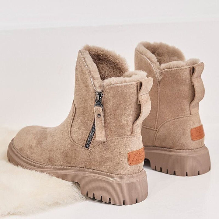Zara | Suede Slip-On Winter Ankle Boots
