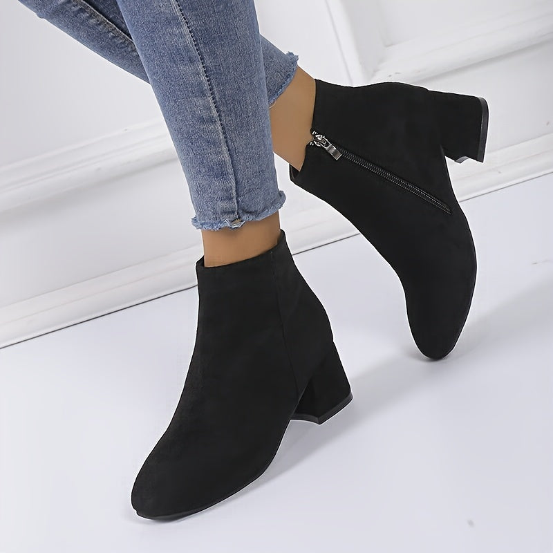 Franziska | Stilvolle Chelsea-Ankle-Boots mit Blockabsatz